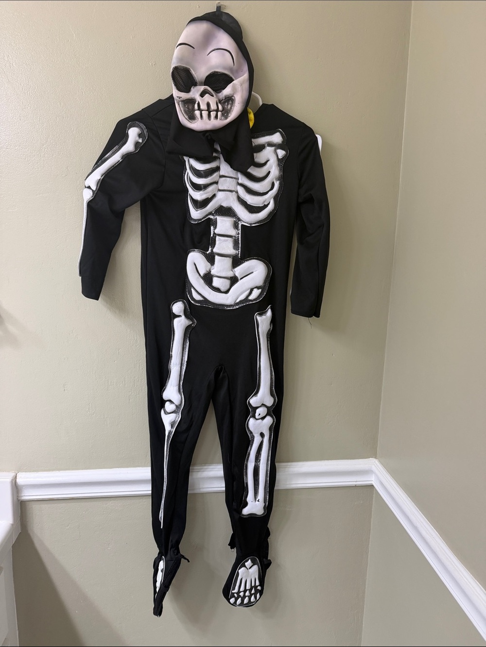 Kids Black Skeleton Costume with Mask